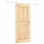 Puerta corredera con herrajes madera maciza de pino 90x210 cm de vidaXL, Puertas - Ref: Foro24-3203263, Precio: 211,28 €, Des...