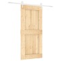 Puerta corredera con herrajes madera maciza de pino 95x210 cm de vidaXL, Puertas - Ref: Foro24-3203264, Precio: 204,27 €, Des...