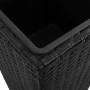 Conjunto de arriates de ratán sintético negro 3 piezas de vidaXL, Maceteros y jardineras - Ref: Foro24-40534, Precio: 87,39 €...
