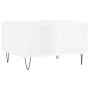 Mesa de centro madera contrachapada blanco brillo 60x50x36,5 cm de vidaXL, Mesas de centro - Ref: Foro24-830542, Precio: 46,9...