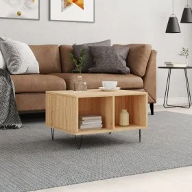 Mesa de centro madera contrachapada roble Sonoma 60x50x36,5 cm de vidaXL, Mesas de centro - Ref: Foro24-830543, Precio: 42,52...