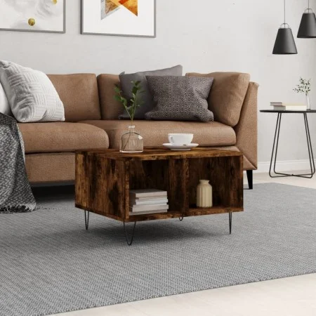 Couchtisch aus geräuchertem Eichensperrholz, 60 x 50 x 36,5 cm von vidaXL, Couchtisch - Ref: Foro24-830545, Preis: 42,81 €, R...