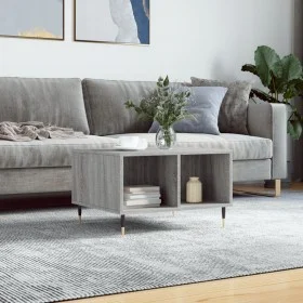 Mesa de centro madera contrachapada gris Sonoma 60x50x36,5 cm de vidaXL, Mesas de centro - Ref: Foro24-830538, Precio: 44,70 ...