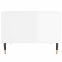 Mesa de centro madera contrachapada blanco brillo 60x50x36,5 cm de vidaXL, Mesas de centro - Ref: Foro24-830534, Precio: 48,0...