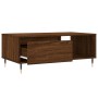 Mesa de centro madera contrachapada marrón roble 90x50x36,5 cm de vidaXL, Mesas de centro - Ref: Foro24-830563, Precio: 62,96...