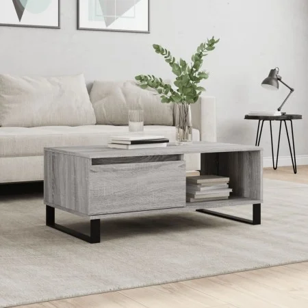 Mesa de centro madera contrachapada gris Sonoma 90x50x36,5 cm de vidaXL, Mesas de centro - Ref: Foro24-830578, Precio: 65,63 ...