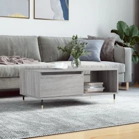 Mesa de centro madera contrachapada gris Sonoma 90x50x36,5 cm de vidaXL, Mesas de centro - Ref: Foro24-830562, Precio: 63,10 ...