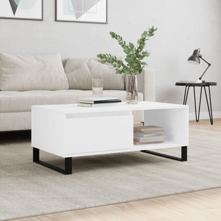 Mesa de centro madera contrachapada blanco 90x50x36,5 cm de vidaXL, Mesas de centro - Ref: Foro24-830572, Precio: 77,26 €, De...