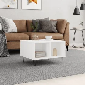 Mesa de centro madera contrachapada blanco 60x50x36,5 cm de vidaXL, Mesas de centro - Ref: Foro24-830540, Precio: 43,67 €, De...