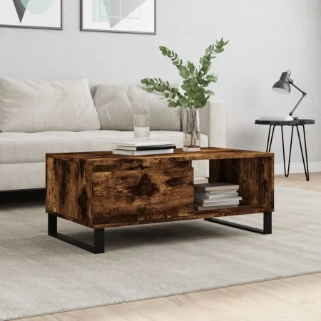 Smoked oak plywood coffee table 90x50x36.5 cm by vidaXL, Coffee table - Ref: Foro24-830577, Price: 61,46 €, Discount: %