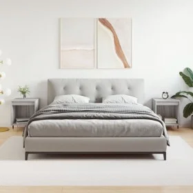 Mesita de noche 2 uds madera ingeniería gris Sonoma 40x35x50 cm de vidaXL, Mesitas de noche - Ref: Foro24-830713, Precio: 47,...