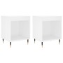 Mesitas de noche 2 uds madera de ingeniería blanco 40x35x50 cm de vidaXL, Mesitas de noche - Ref: Foro24-830701, Precio: 41,6...