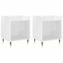 Mesitas noche 2 uds madera ingeniería blanco brillo 40x35x50 cm de vidaXL, Mesitas de noche - Ref: Foro24-830705, Precio: 43,...