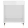 Mesitas noche 2 uds madera ingeniería blanco brillo 40x35x50 cm de vidaXL, Mesitas de noche - Ref: Foro24-830705, Precio: 43,...