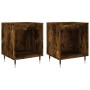 Mesitas noche 2 uds madera ingeniería roble ahumado 40x35x50 cm de vidaXL, Mesitas de noche - Ref: Foro24-830711, Precio: 39,...