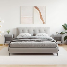Mesitas noche 2 uds madera ingeniería gris hormigón 40x35x50 cm de vidaXL, Mesitas de noche - Ref: Foro24-830709, Precio: 39,...