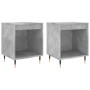 Mesitas noche 2 uds madera ingeniería gris hormigón 40x35x50 cm de vidaXL, Mesitas de noche - Ref: Foro24-830709, Precio: 39,...