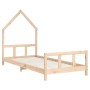 Estructura de cama infantil madera maciza de pino 90x190 cm de vidaXL, Cunas y camas para niños - Ref: Foro24-834561, Precio:...