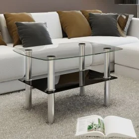 Mesa de centro de dos niveles vidrio de vidaXL, Mesas de centro - Ref: Foro24-240341, Precio: 64,26 €, Descuento: %
