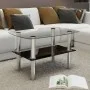 Mesa de centro de dos niveles vidrio de vidaXL, Mesas de centro - Ref: Foro24-240341, Precio: 64,26 €, Descuento: %