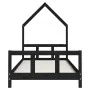 Estructura de cama para niños madera de pino negro 90x190 cm de vidaXL, Cunas y camas para niños - Ref: Foro24-834563, Precio...
