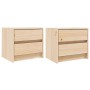 Mesitas de noche 2 uds madera maciza de pino 40x31x35,5 cm de vidaXL, Mesitas de noche - Ref: Foro24-836136, Precio: 77,69 €,...