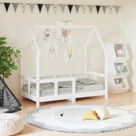White pine wood children's bed frame 70x140 cm by vidaXL, Cribs and beds for children - Ref: Foro24-835722, Price: 110,47 €, ...