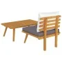 2-piece garden furniture set with solid acacia wood cushions by vidaXL, Modular outdoor sofas - Ref: Foro24-316267, Price: 10...