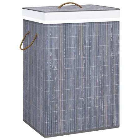 Cesta para la ropa sucia de bambú de una sección gris de vidaXL, Cestas para ropa - Ref: Foro24-320755, Precio: 28,46 €, Desc...
