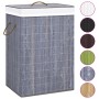 Cesta para la ropa sucia de bambú de una sección gris de vidaXL, Cestas para ropa - Ref: Foro24-320755, Precio: 28,46 €, Desc...