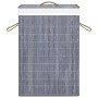 Cesta para la ropa sucia de bambú de una sección gris de vidaXL, Cestas para ropa - Ref: Foro24-320755, Precio: 28,46 €, Desc...