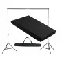 Sistema de soporte de telón fondo 300x300 cm negro de vidaXL, Fondos - Ref: Foro24-160067, Precio: 74,80 €, Descuento: %