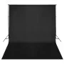 Sistema de soporte de telón fondo 300x300 cm negro de vidaXL, Fondos - Ref: Foro24-160067, Precio: 74,80 €, Descuento: %