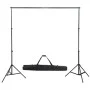 Sistema de soporte de telón fondo 300x300 cm negro de vidaXL, Fondos - Ref: Foro24-160067, Precio: 74,80 €, Descuento: %