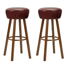 Taburetes de cocina 2 unidades cuero sintético marrón de vidaXL, Taburetes de cocina - Ref: Foro24-246731, Precio: 113,93 €, ...