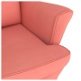Silla mecedora con patas de madera de caucho terciopelo rosa de vidaXL, Mecedoras - Ref: Foro24-329367, Precio: 290,28 €, Des...