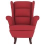 Silla mecedora con patas de madera de caucho terciopelo rojo de vidaXL, Mecedoras - Ref: Foro24-329368, Precio: 256,85 €, Des...