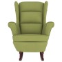 Silla mecedora patas de madera de caucho terciopelo verde claro de vidaXL, Mecedoras - Ref: Foro24-329366, Precio: 243,19 €, ...