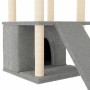 Rascador para gatos con postes de sisal gris claro 133 cm en Mobiliario para gatos | Comprar online en Foru.es