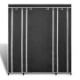 Armario de tela compartimentos y varillas negro 45x150x176 cm de vidaXL, Armarios roperos - Ref: Foro24-240495, Precio: 54,81...
