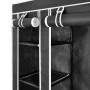 Armario de tela compartimentos y varillas negro 45x150x176 cm de vidaXL, Armarios roperos - Ref: Foro24-240495, Precio: 54,81...