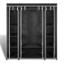 Armario de tela compartimentos y varillas negro 45x150x176 cm de vidaXL, Armarios roperos - Ref: Foro24-240495, Precio: 54,81...