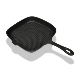 Sartén parrilla de hierro fundido 24x23 cm de vidaXL, Planchas - Ref: Foro24-50123, Precio: 28,04 €, Descuento: %