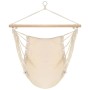 Columpio/Hamaca grande de tela blanco crema de vidaXL, Hamacas - Ref: Foro24-40591, Precio: 52,27 €, Descuento: %
