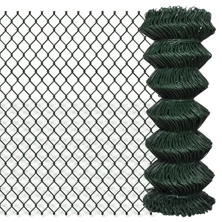 Green steel wire mesh fence 1x15 m by vidaXL, fence panels - Ref: Foro24-140344, Price: 61,81 €, Discount: %