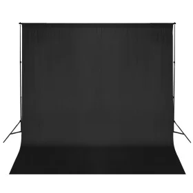 Sistema de soporte de telón fondo fotográfico 600x300 cm negro de vidaXL, Fondos - Ref: Foro24-160061, Precio: 97,50 €, Descu...
