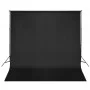 Sistema de soporte de telón fondo fotográfico 600x300 cm negro de vidaXL, Fondos - Ref: Foro24-160061, Precio: 97,50 €, Descu...