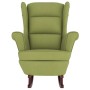 Sillón mecedora patas madera y taburete terciopelo verde claro de vidaXL, Mecedoras - Ref: Foro24-3121233, Precio: 294,95 €, ...