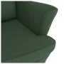Sillón mecedora patas madera y taburete terciopelo verde oscuro de vidaXL, Mecedoras - Ref: Foro24-3121232, Precio: 335,68 €,...
