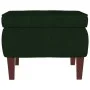 Sillón mecedora patas madera y taburete terciopelo verde oscuro de vidaXL, Mecedoras - Ref: Foro24-3121232, Precio: 335,68 €,...